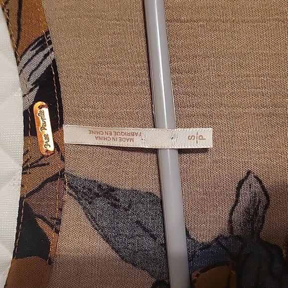 Free People Brown Floral Print Tunic - Size S - Picture 2 of 4